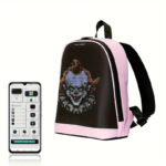 LED Light-Up Kids Backpack with Clown Design.