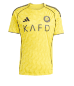Al Nassr football jersey 2025/26 home kit with yellow design and team logo.