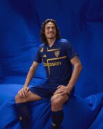 Boca Juniors third football jersey 2024/25, authentic blue kit with yellow accents, ideal for fans a.