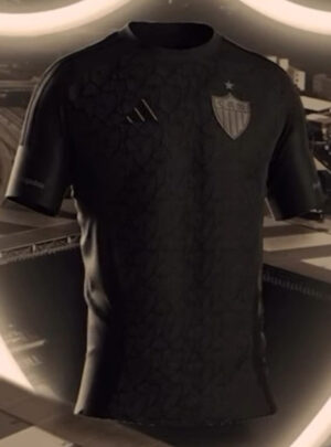 Atlético Mineiro 25/26 black football jersey with club crest and stylish design.