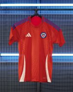 Chile national football team home jersey 2024/25, authentic sportswear for fans and players.