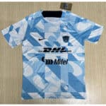 Authentic Pumas third football jersey for 2024 season, featuring modern geometric design in blue and.