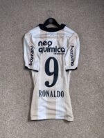 Authentic Corinthians 2010 away football jersey with Ronaldo's name and number.