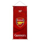 Arsenal Gunners flag for indoor and outdoor football fan display.