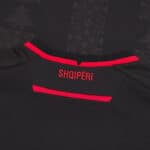 Albania football third jersey 2024/25 with "SHQIPËRI" text and red accents.