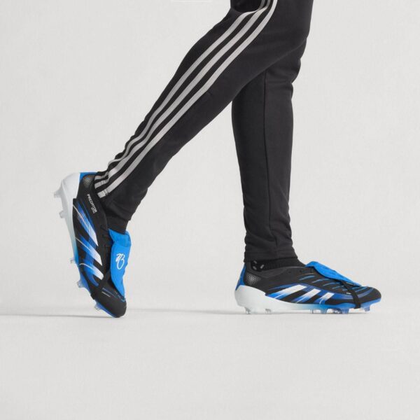 High-performance Predator Elite JB firm ground football boots in blue and black. Perfect for profess.