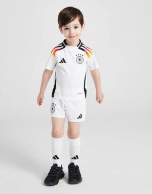 Germany kids home football kit 2024/25 with authentic design and team logo. Perfect for young fans a.