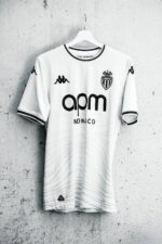 Monaco Third Jersey 2024/25 with team crest and sponsor logo, perfect for football fans.