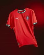 Portugal national team home football jersey 2025, authentic Puma kit with team crest.