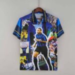 Authentic Inter Milan Ronaldo 97/98 home football jersey, vibrant blue with team and player graphics.