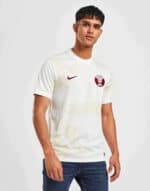 Authentic Qatar away football jersey 2024, lightweight and breathable sportswear.