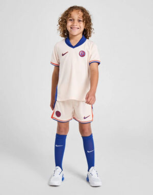 Kids Away KIT 2024/25 - PSG football kit for young fans, includes jersey, shorts, and socks.