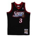 Authentic Philadelphia 76ers Allen Iverson Swingman Jersey Black.