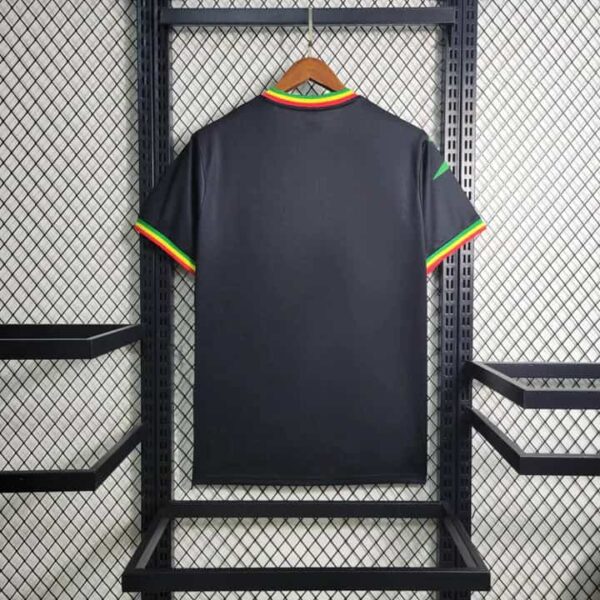 Mali football third jersey 2023 with vibrant rainbow trim details.