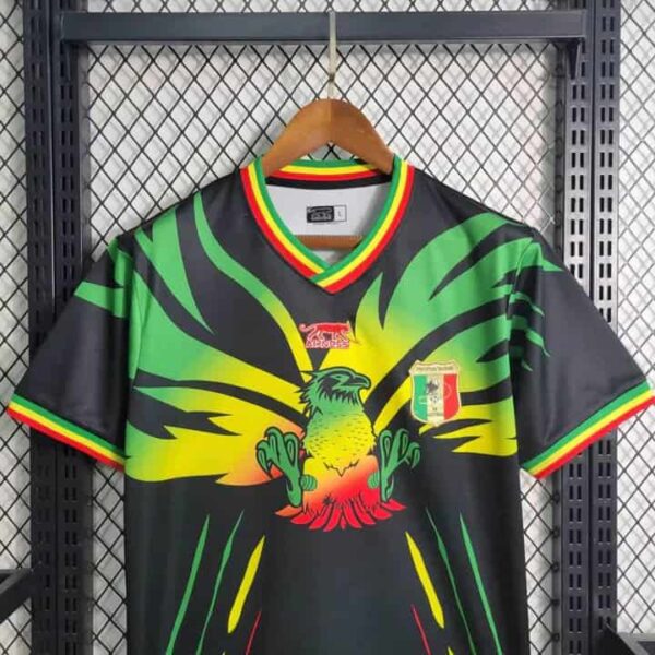 Authentic Mali third football jersey 2023 with vibrant colors and team logo.
