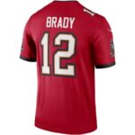 Nike Tom Brady Buccaneers Red Football Jersey with Player Name and Number.