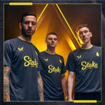 Official Everton away football jersey 2024/25 season, lightweight and breathable for optimal perform.