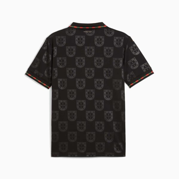 Portugal 2025/26 special edition football jersey with black design and crest pattern.