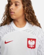 Poland World Cup 2022/23 home football jersey with national crest and Nike logo.