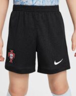 Portugal Away Kids Kit 2024 football shorts with team logo and Nike branding. Perfect for young fans.