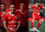 River Plate 2022/23 away football jersey with team logo and sponsor.