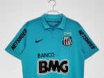 Santos FC official turquoise home football jersey with club crest and sponsor logos.