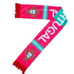 Portugal football team scarf with emblem and vibrant colors.
