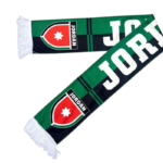 Authentic Jordan national team football scarf with team logo and colors. Perfect for fans and sports.