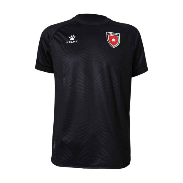 Authentic Jordan 2026 third football jersey, black with team crest, perfect for fans and players.