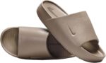 Khaki Nike Calm Slide for comfortable casual wear.