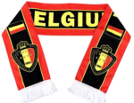 Belgium national football team scarf with emblem and "ELGIU" text.