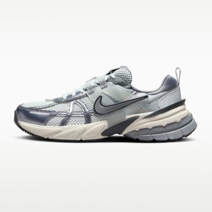 Nike V2K Run sneakers in platinum gray and silver