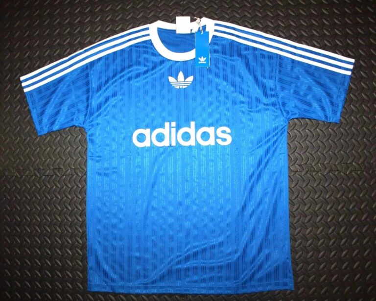 Blue adidas Adicolor T-shirt for sports and casual wear.