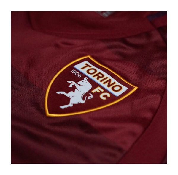 Torino FC 2024/25 home jersey with club crest on red fabric.