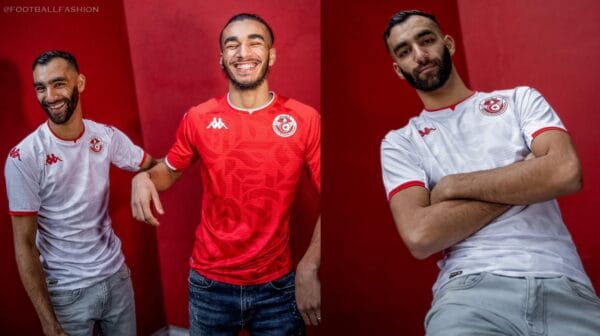 UAE football team jerseys worn by players, showcasing official kits with team logos and branding.