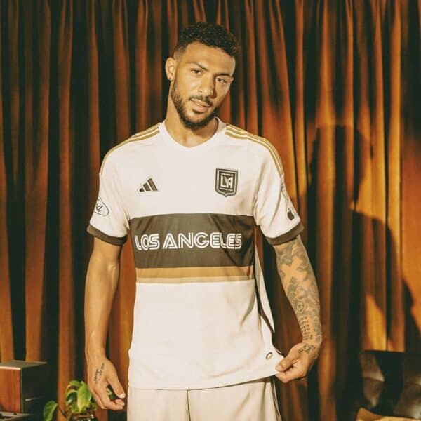 Authentic Los Angeles FC third kit 2024/25 for soccer fans.