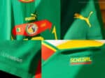 Authentic Puma Senegal national team football jersey with team logo and vibrant colors.