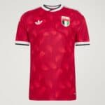 Red UAE national football team jersey featuring the Adidas logo and the UAE FA crest on the chest.