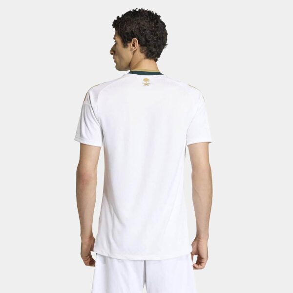 Saudi Arabia away football jersey for World Cup 2026, white with team logo.