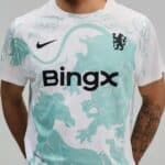 Authentic CH Special Edition football jersey featuring a Chinese dragon graphic and sponsor logo Bin.
