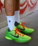 High-performance Nike Kobe 6 Protro Grinch sneakers for basketball enthusiasts.