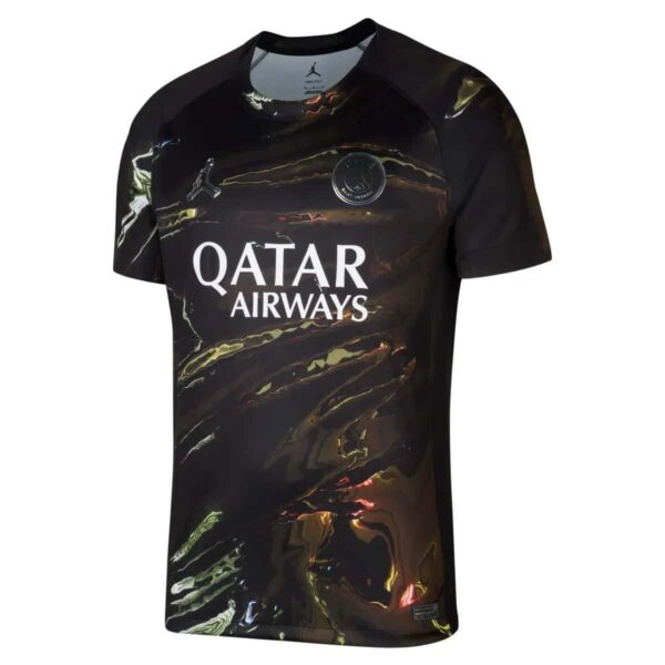 Authentic PSG Night Edition football jersey with Qatar Airways sponsorship, perfect for fans and col.