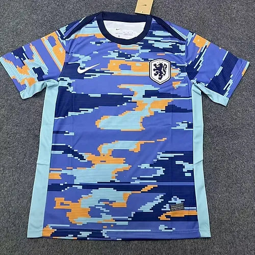 01a779_066ada297a284f9fa874ac73f951bef5_mv2 | UAE SPORT STORE Blue digital camo soccer jersey with light blue side panels, crest on the left chest, tag attached.