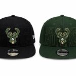 048feca2-3eba-4795-bfad-467aecb4f375_255765c9-a6e6-4556-b782-be31e3f3be46 | UAE SPORT STORE Two Milwaukee Bucks snapback hats, black and dark green, each with an embroidered deer logo and 'BUCKS' lettering on the crown.