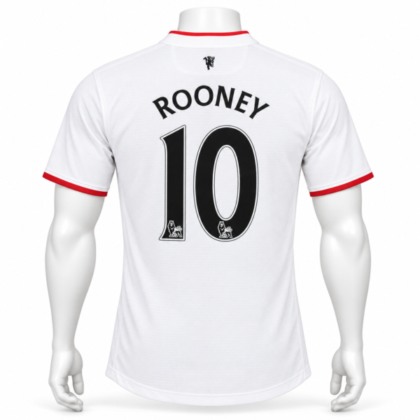 Manchester United home jersey 13/14 Rooney 10 with white and red colors.