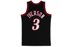 1_1920x_901e3a50-2df2-415a-a49d-84125c0441a2 | UAE SPORT STORE Black sleeveless basketball jersey with red trim; back reads IVERSON and features a large white 3 outlined in red distance.