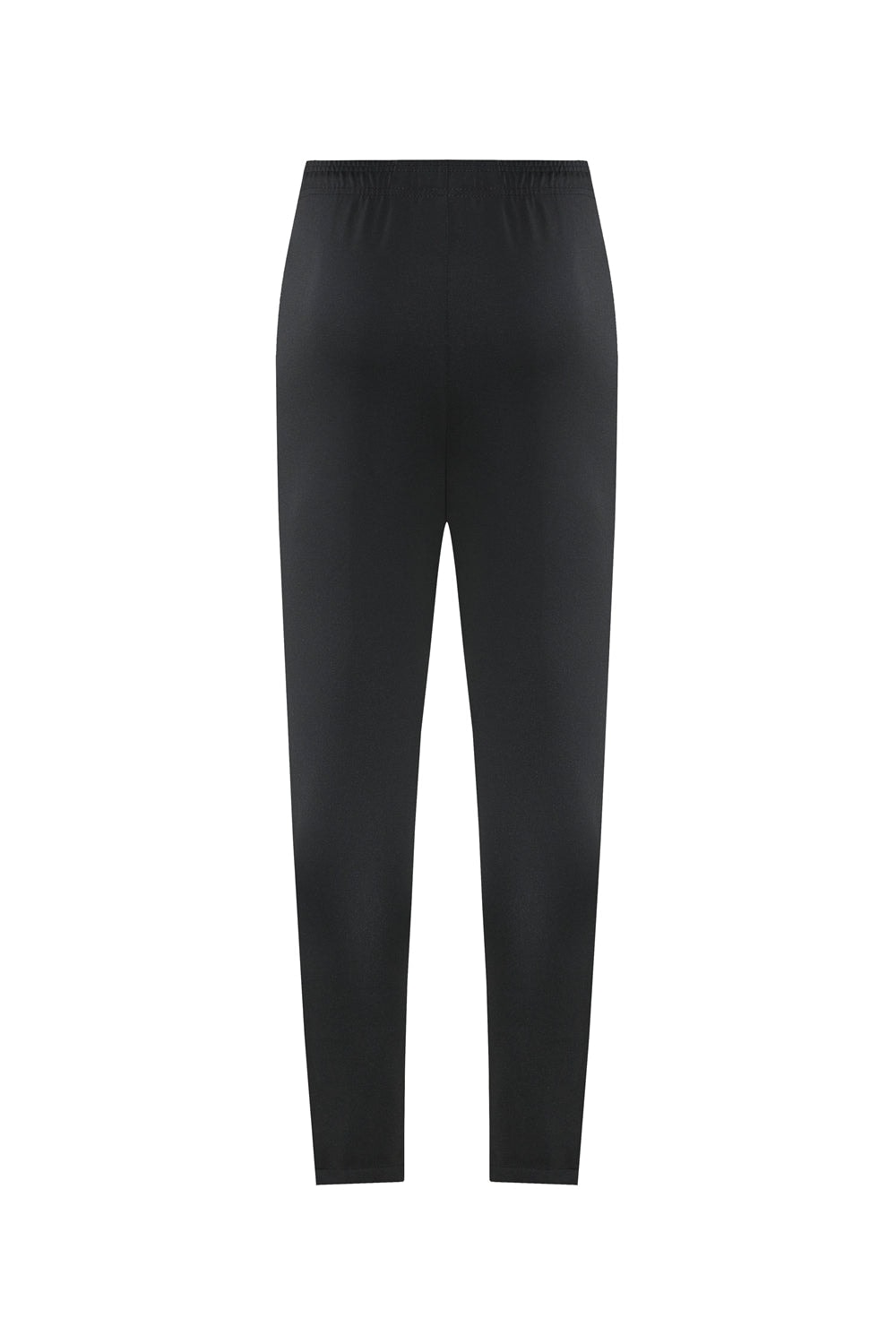 1d14aa69 | UAE SPORT STORE Black leggings with an elastic waistband, full-length silhouette against a white background.