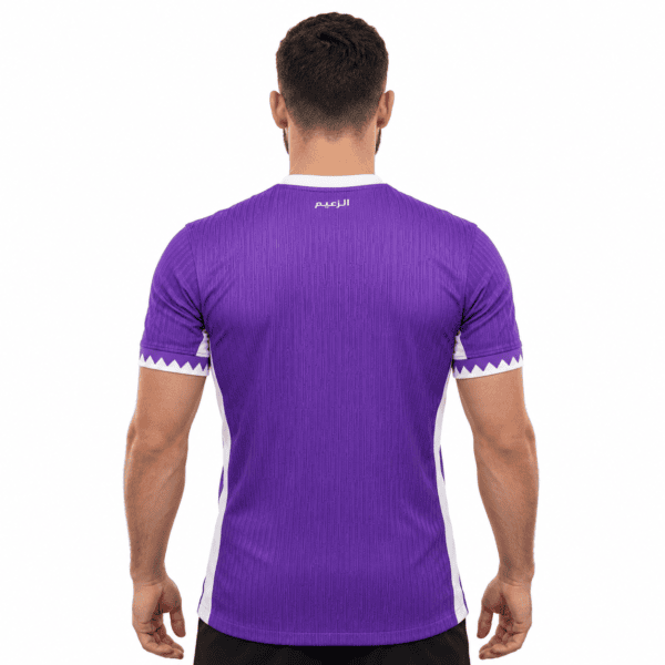 Purple Al Ain home player jersey 2025/26 back view.