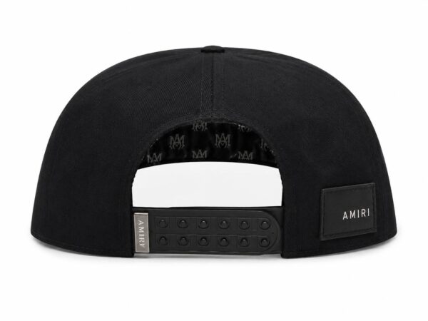 Vintage Script Street Cap in black with adjustable strap and embroidered logo.