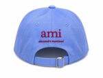 A stylish blue Ami Alexandre Mattiussi baseball cap with embroidered logo.